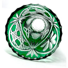 Load image into Gallery viewer, Green Shamrock Vase with Oval Panel