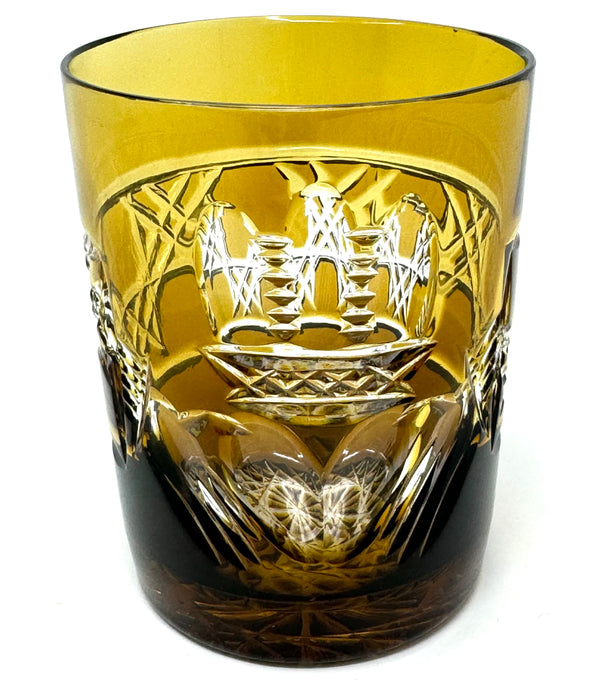 Amber Claddagh Crystal Whiskey Glass - Slightly Imperfect