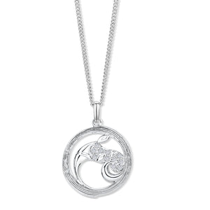 Irish crystal pendant featuring Celtic Horse
